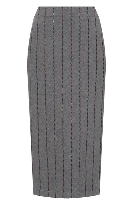 Женская хлопковая юбка BRUNELLO CUCINELLI, арт. MP05NS0889