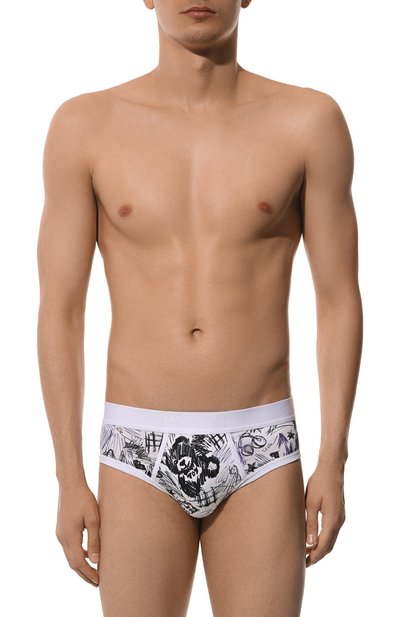 Хлопковые брифы MOSCHINO белого цвета по цене 4565 руб., арт. A1307/4412, фото 2 Хлопковые брифы MOSCHINO, арт. A1307/4412, фото 2