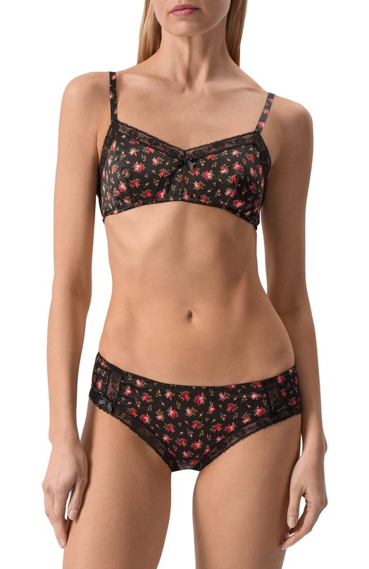 Трусы  из шелка и хлопка Dolce & Gabbana 02D95T/0N0CQ Чёрный  02D95T/0N0CQ Фото 2