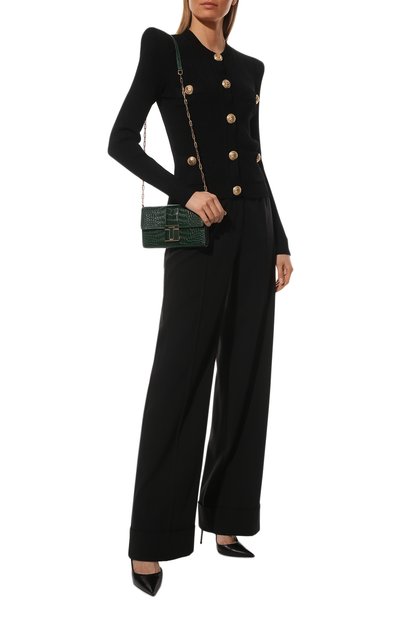 Кардиган из вискозы BALMAIN черного цвета по цене 166500 руб., арт. XF1KL005/KB39, фото 2 Кардиган из вискозы BALMAIN, арт. XF1KL005/KB39, фото 2