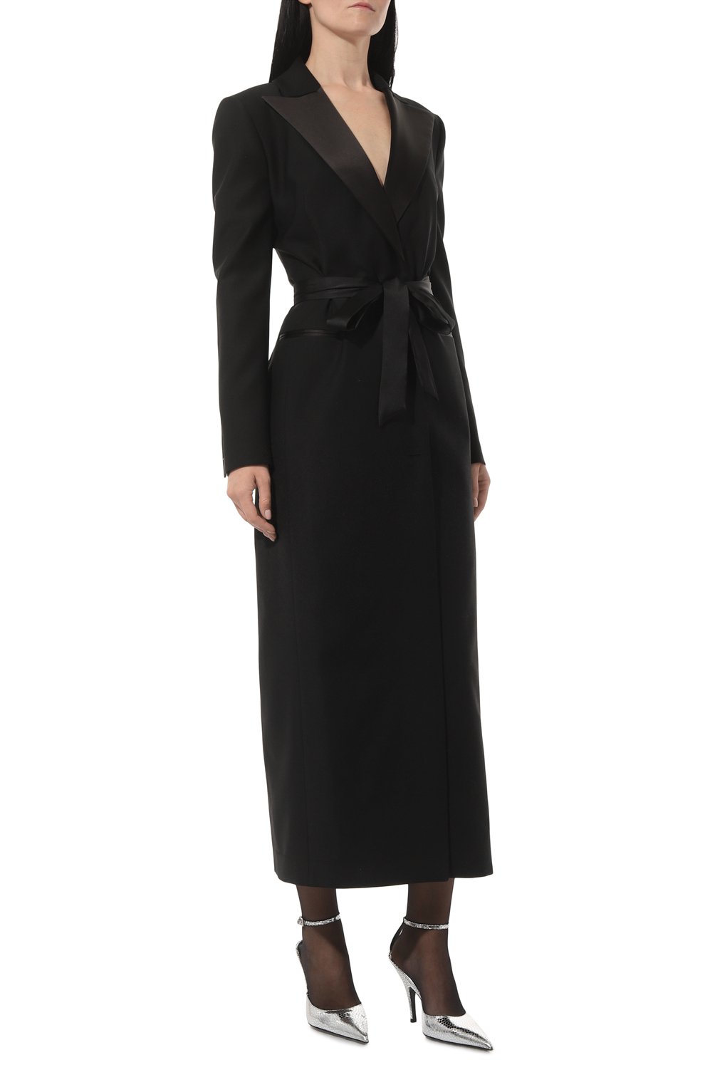 Шерстяное платье GOOROO черного цвета по цене 138780 руб., арт. D007S-3000-900-S23, фото 3 Шерстяное платье GOOROO, арт. D007S-3000-900-S23, фото 3