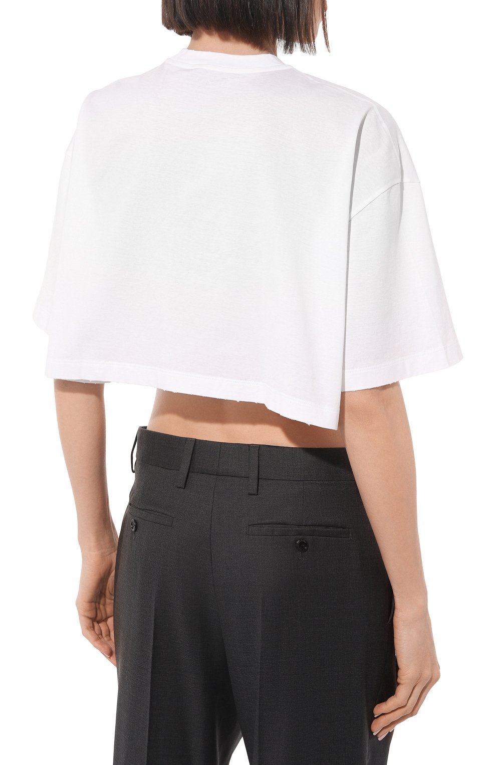 Хлопковая футболка PRADA, арт. 3560AR-1ZVO-F0JUJ-212, фото 4