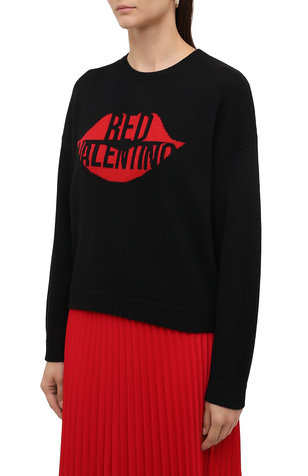 Свитер REDVALENTINO черного цвета по цене 36800 руб., арт. UR0KC03E/5F2, фото 3 Свитер REDVALENTINO, арт. UR0KC03E/5F2, фото 3