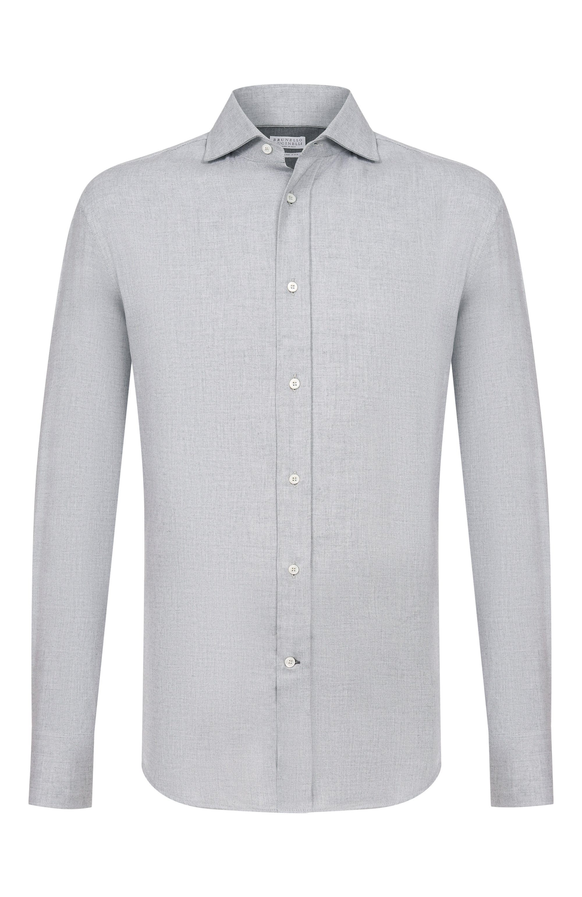 Рубашка из хлопка и лиоцелла BRUNELLO CUCINELLI, арт. MY6371718, фото 1
