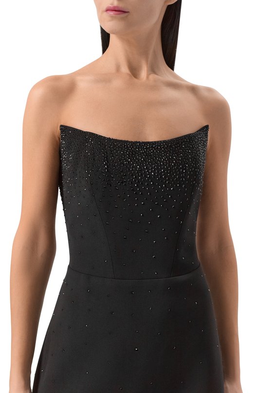 Платье с отделкой стразами Sasha Kim SK-00001778 Чёрный  SK-00001778 Фото 4