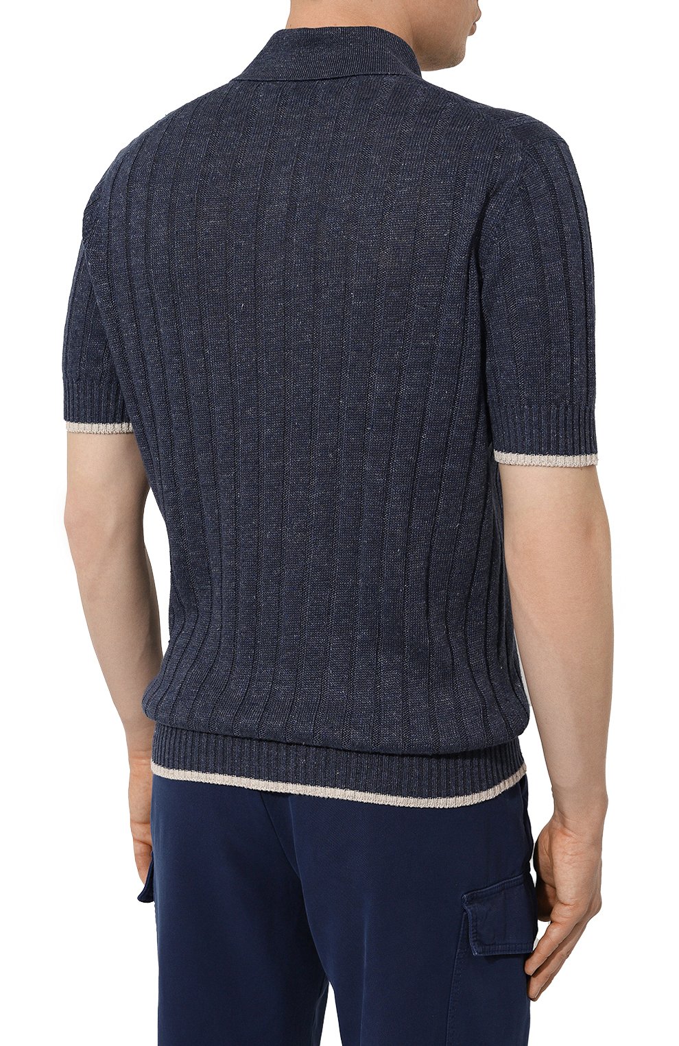 Поло изо льна и хлопка BRUNELLO CUCINELLI, арт. M2L70B2256, фото 4