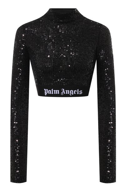 Женский топ с отделкой пайетками PALM ANGELS, арт. PWAD067F24FAB002