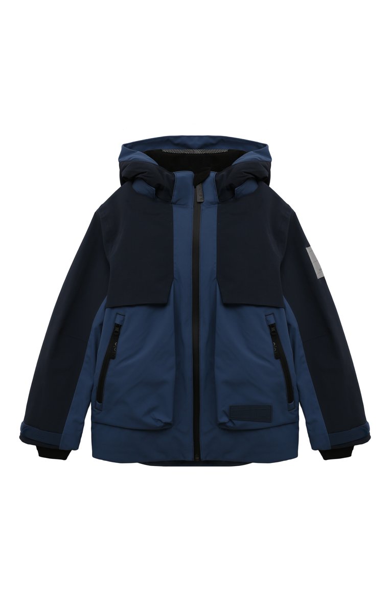 Детского куртка alpine MOLO синего цвета, арт. 5W23M321 | Фото 1 (Рукава: Длинные; Кросс-КТ: Утепленный; Материал внешний: Синтетический материал; Материал сплава: Проставлено; Драгоценные камни: Проставлено)