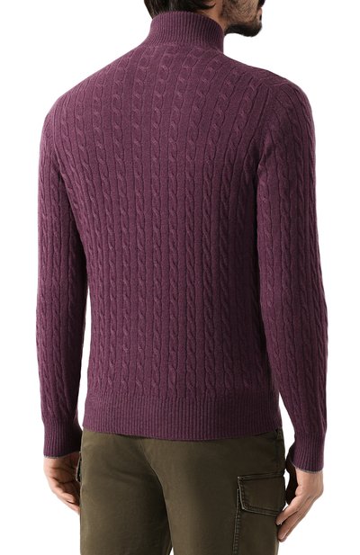 Кашемировый джемпер BRUNELLO CUCINELLI фиолетового цвета по цене 135000 руб., арт. M2226454, фото 4 Кашемировый джемпер BRUNELLO CUCINELLI, арт. M2226454, фото 4