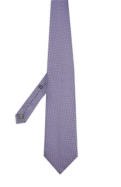 Шелковый галстук с узором ZEGNA лилового цвета по цене 22450 руб., арт. Z2E81/1XW, фото 2 Шелковый галстук с узором ZEGNA, арт. Z2E81/1XW, фото 2