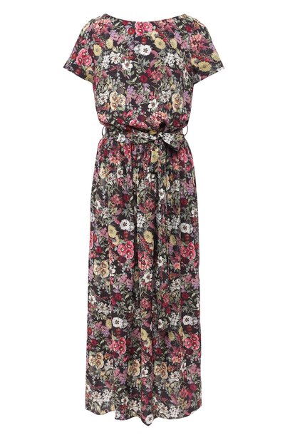 Женское платье с принтом SEVEN LAB, арт. S19MN-SS black flowers
