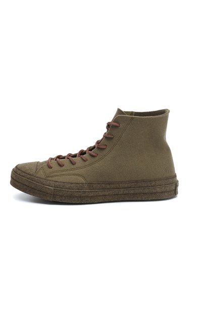 Текстильные кеды chuck taylor 70 felt converse х jw anderson CONVERSE хаки цвета по цене 10000 руб., арт. 162954, фото 4 Текстильные кеды chuck taylor 70 felt converse х jw anderson CONVERSE, арт. 162954, фото 4
