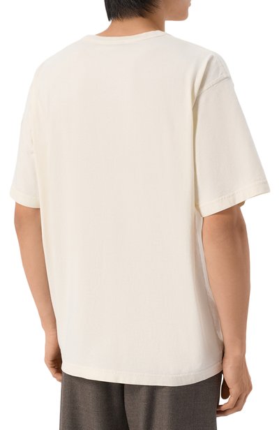 Хлопковая футболка STONE ISLAND кремового цвета по цене 26300 руб., арт. K1S152100004/S0115, фото 4 Хлопковая футболка STONE ISLAND, арт. K1S152100004/S0115, фото 4