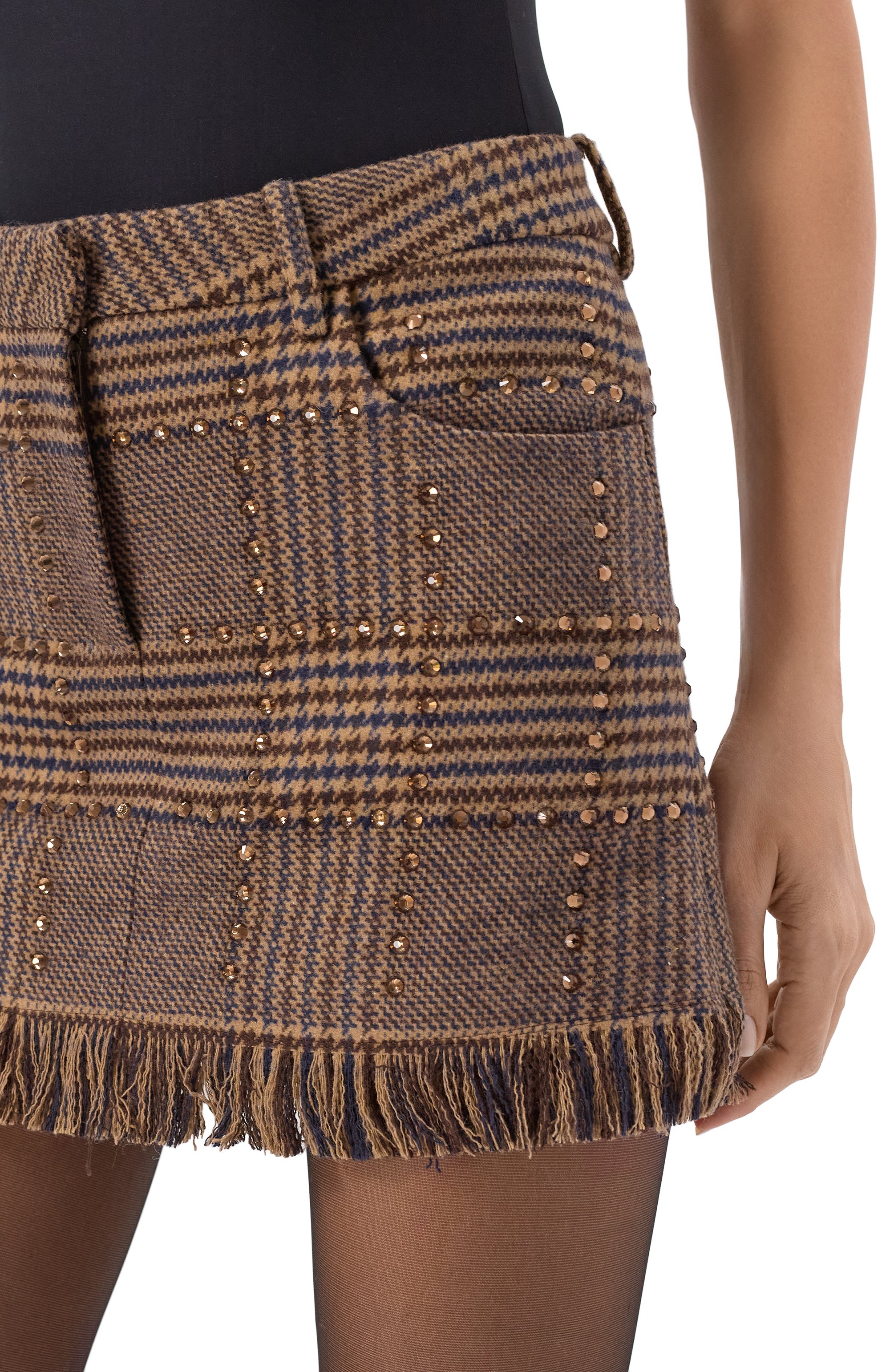 Юбка с отделкой стразами GIUSEPPE DI MORABITO, арт. 05FWSK159C 05307, фото 5