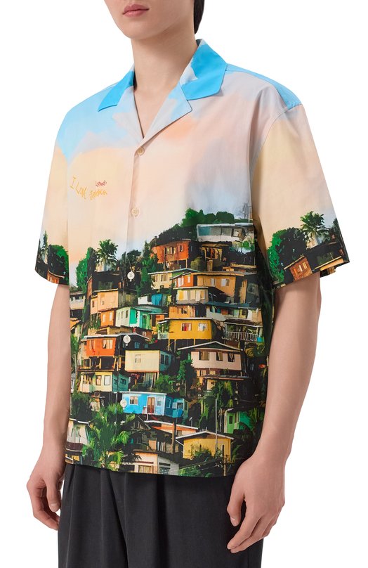 Хлопковая рубашка Laneus S6LAMASI208 Разноцветный  S6LAMASI208 Фото 3