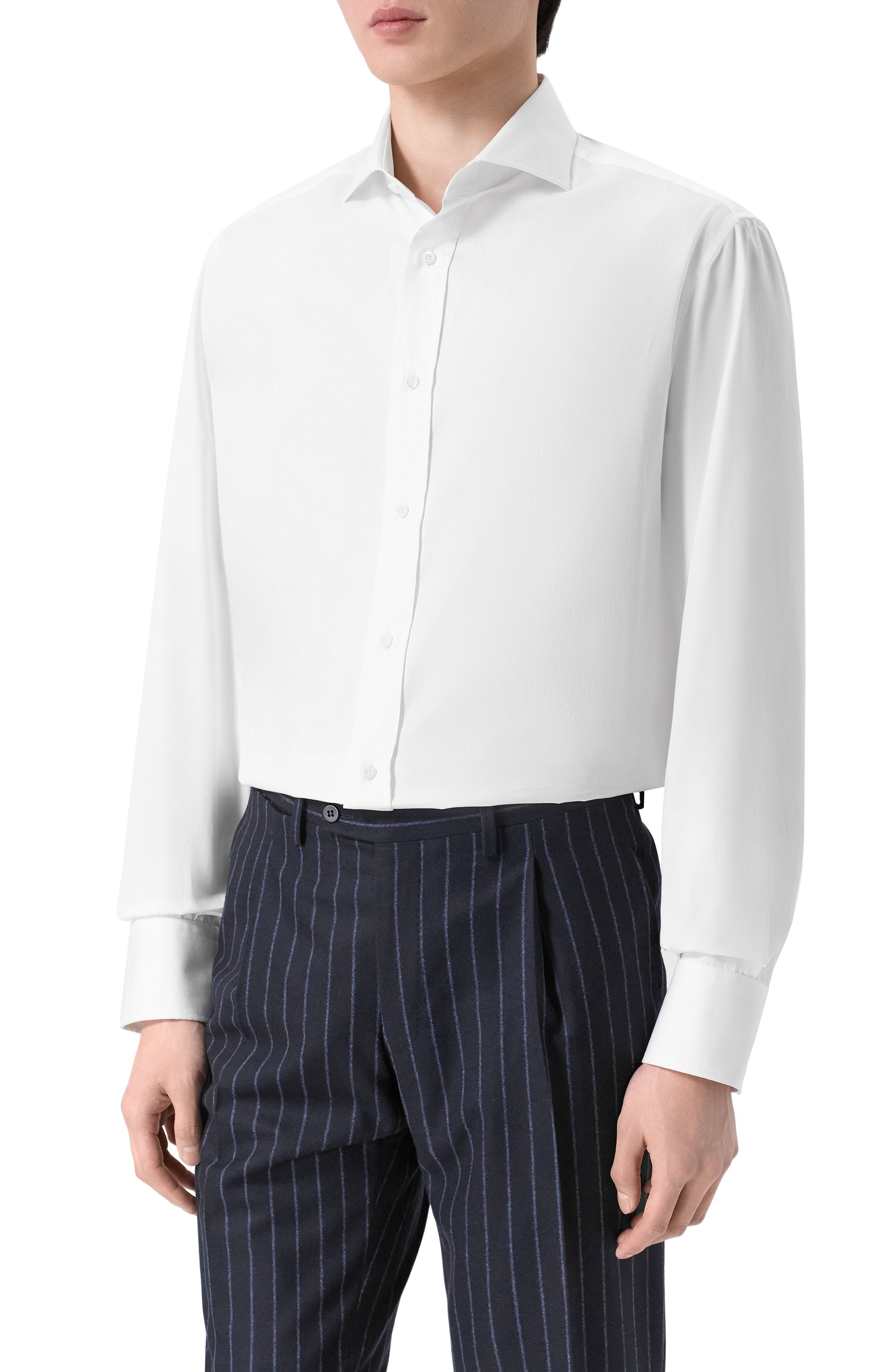 Хлопковая сорочка BRUNELLO CUCINELLI, арт. MBUC40028, фото 3