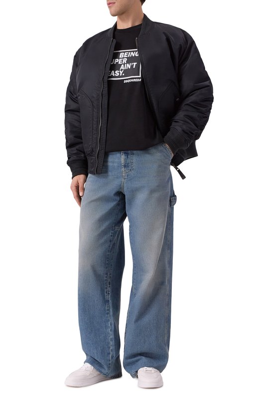 Хлопковая футболка Dsquared2 S71GD1610/D20020 Чёрный  S71GD1610/D20020 Фото 2