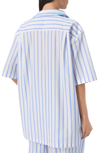 Рубашка из хлопка и шелка DOLCE & GABBANA голубого цвета по цене 88100 руб., арт. F5U31T/FR52W, фото 4 Рубашка из хлопка и шелка DOLCE & GABBANA, арт. F5U31T/FR52W, фото 4