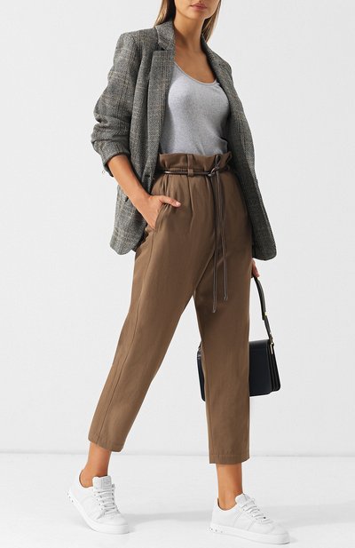 Однотонный хлопковый топ BRUNELLO CUCINELLI, арт. M0TC8B4400, фото 2