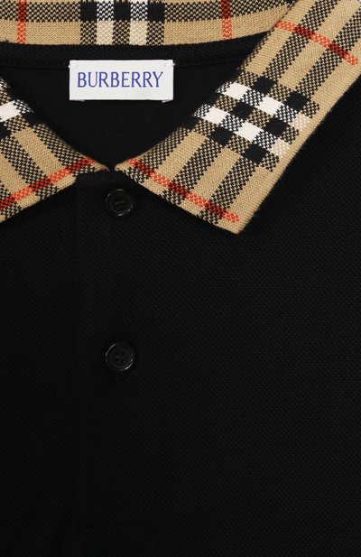 Хлопковое поло BURBERRY, арт. 8105570, фото 3