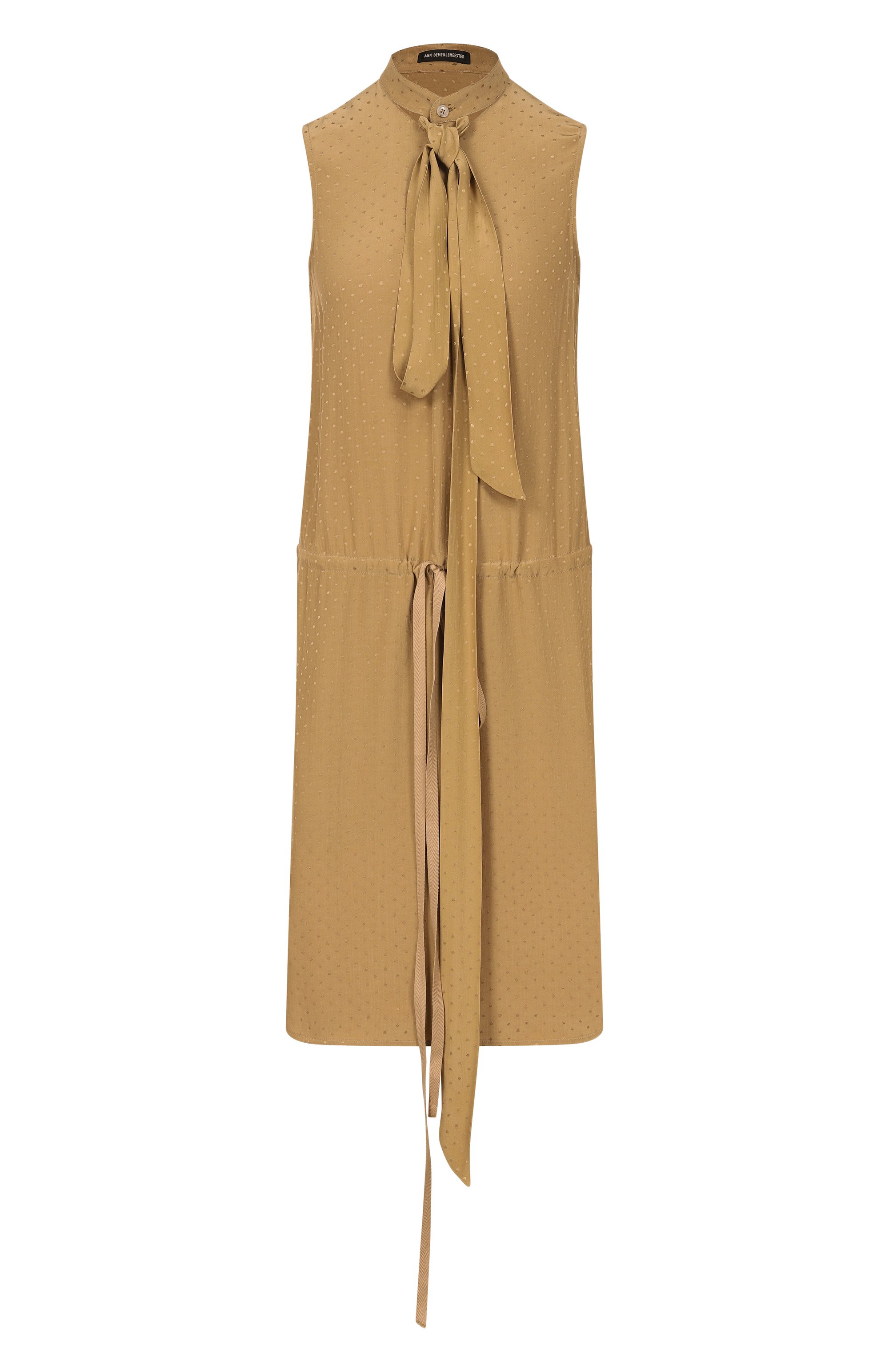 Платье из вискозы ANN DEMEULEMEESTER бежевого цвета по цене 133000 руб., арт. B0013745/FA713, фото 1 Платье из вискозы ANN DEMEULEMEESTER, арт. B0013745/FA713, фото 1