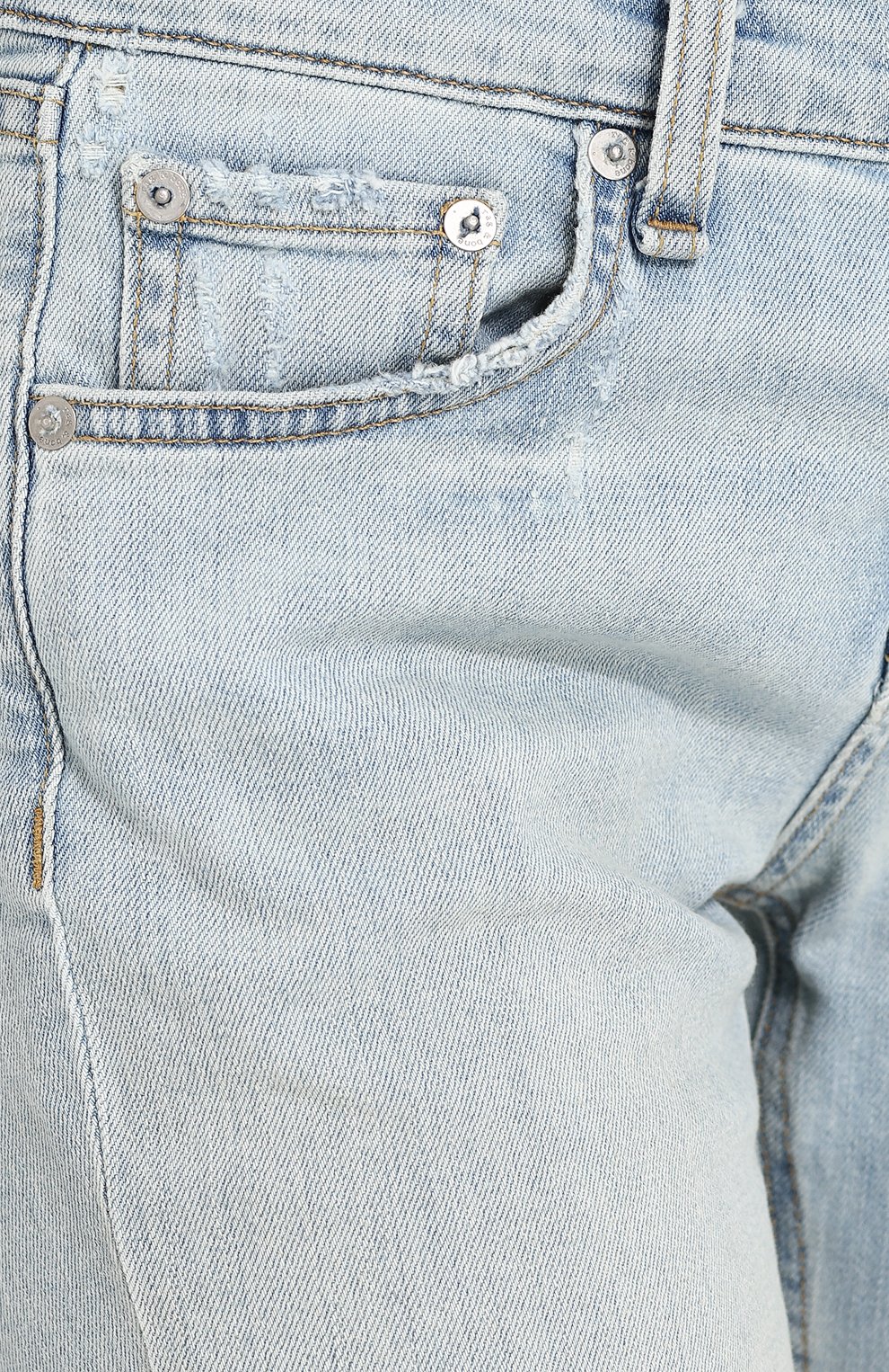 Джинсы прямого кроя с потертостями и отворотами RAG AND BONE, арт. W1590K510GLE, фото 5