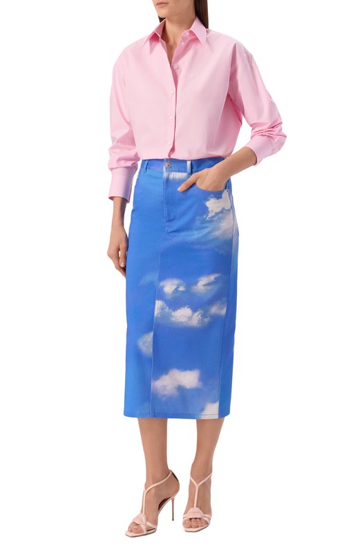 Джинсовая юбка Moschino A0126/0555 Голубой  A0126/0555 Фото 2