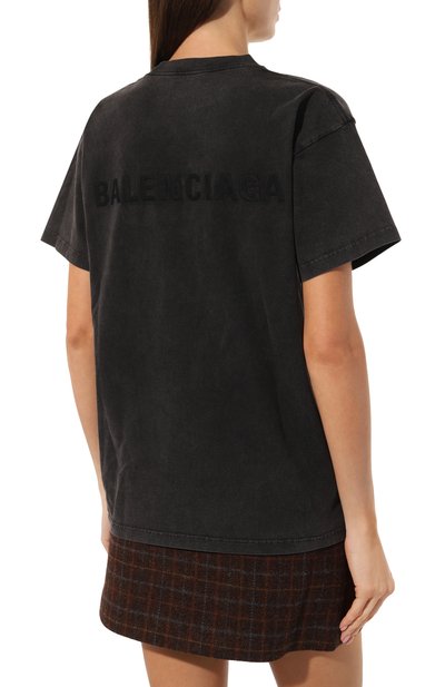 Хлопковая футболка BALENCIAGA, арт. 612965 TLVB9, фото 4