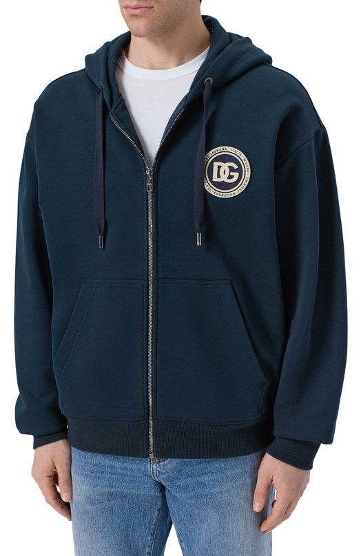 Хлопковая толстовка Dolce & Gabbana G9AIYZ/G7PZG Синий  G9AIYZ/G7PZG Фото 3
