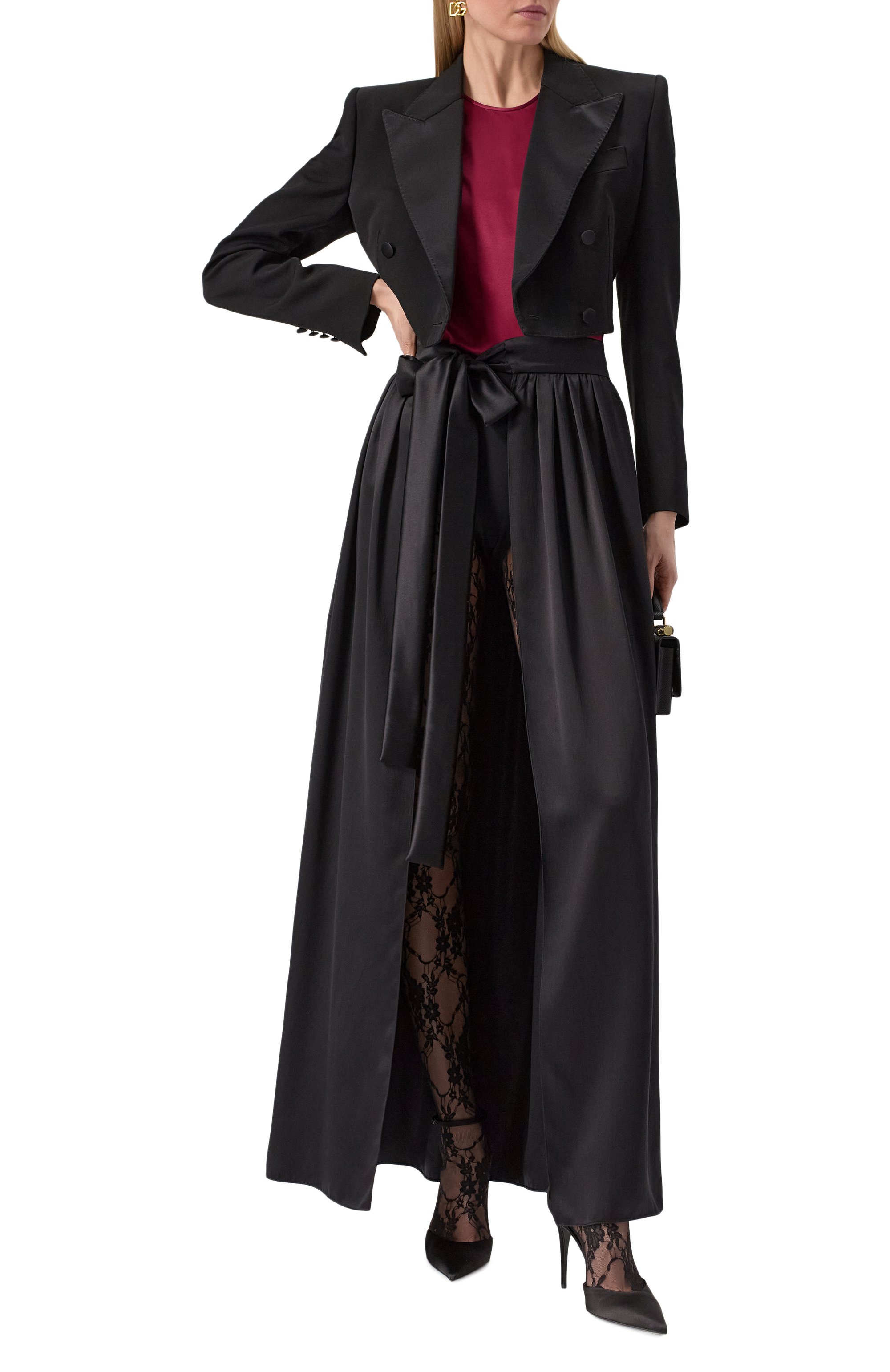 Атласный топ DOLCE & GABBANA, арт. F7ZZCT/FU1AU, фото 2