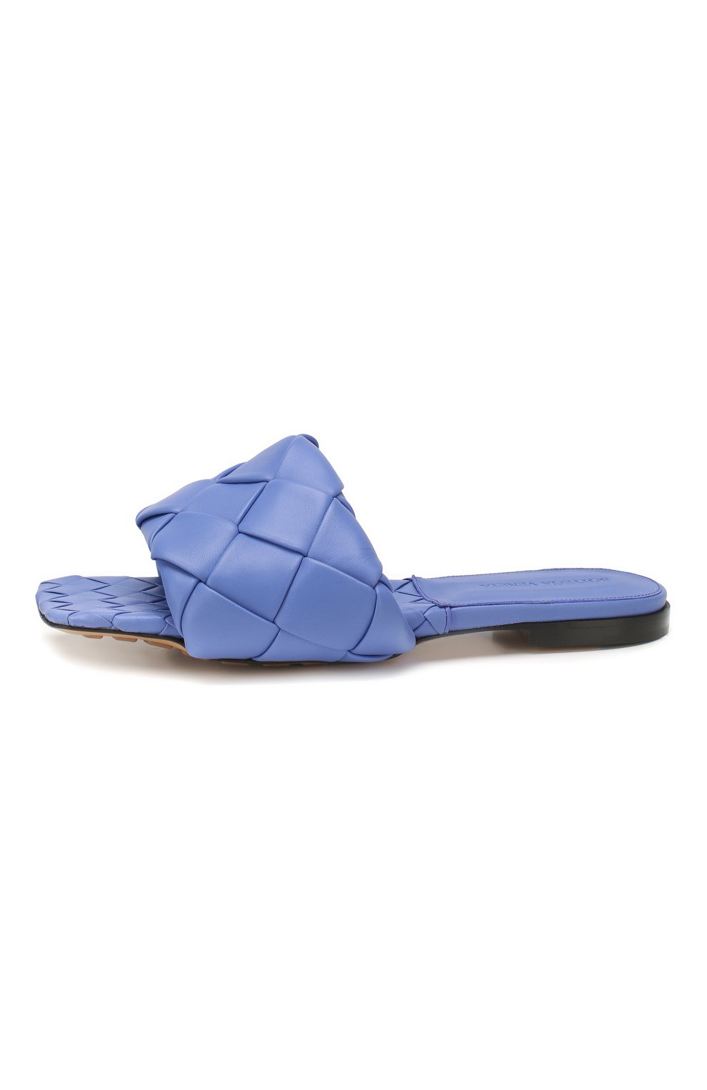 Кожаные шлепанцы BOTTEGA VENETA синего цвета по цене 104000 руб., арт. 608853/VBSS0, фото 3 Кожаные шлепанцы BOTTEGA VENETA, арт. 608853/VBSS0, фото 3