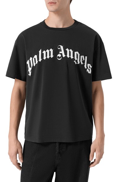 Хлопковая футболка PALM ANGELS, арт. PMAA109F25JER003, фото 3