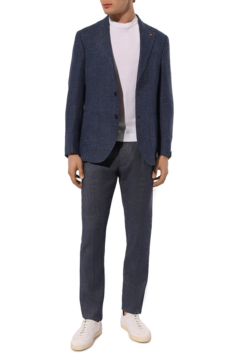 Пиджак из шерсти и льна SARTORIA LATORRE синего цвета по цене 84300 руб., арт. EF74/UF1253, фото 3 Пиджак из шерсти и льна SARTORIA LATORRE, арт. EF74/UF1253, фото 3