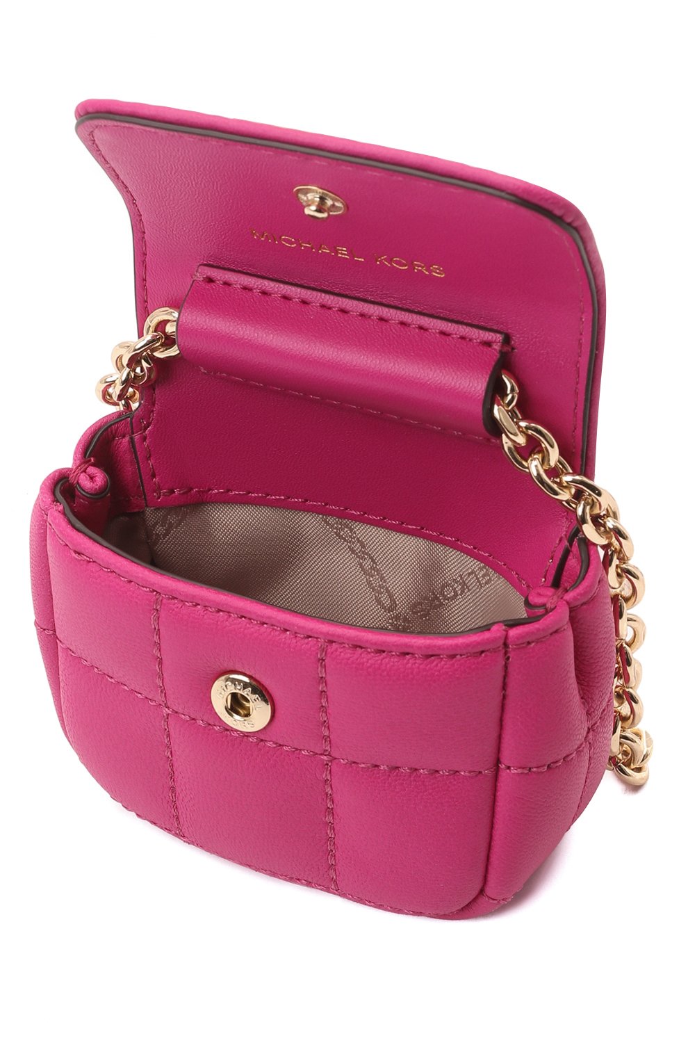 Кожаный чехол для airpods pro MICHAEL MICHAEL KORS фуксия цвета по цене 11500 руб., арт. 34H1LTMC2L, фото 4 Кожаный чехол для airpods pro MICHAEL MICHAEL KORS, арт. 34H1LTMC2L, фото 4