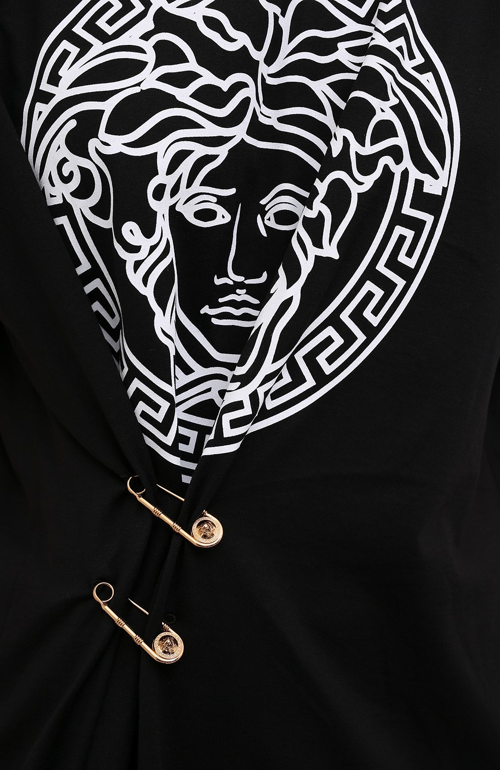 Футболка VERSACE черно-белого цвета по цене 117500 руб., арт. A87453/A228806, фото 5 Футболка VERSACE, арт. A87453/A228806, фото 5