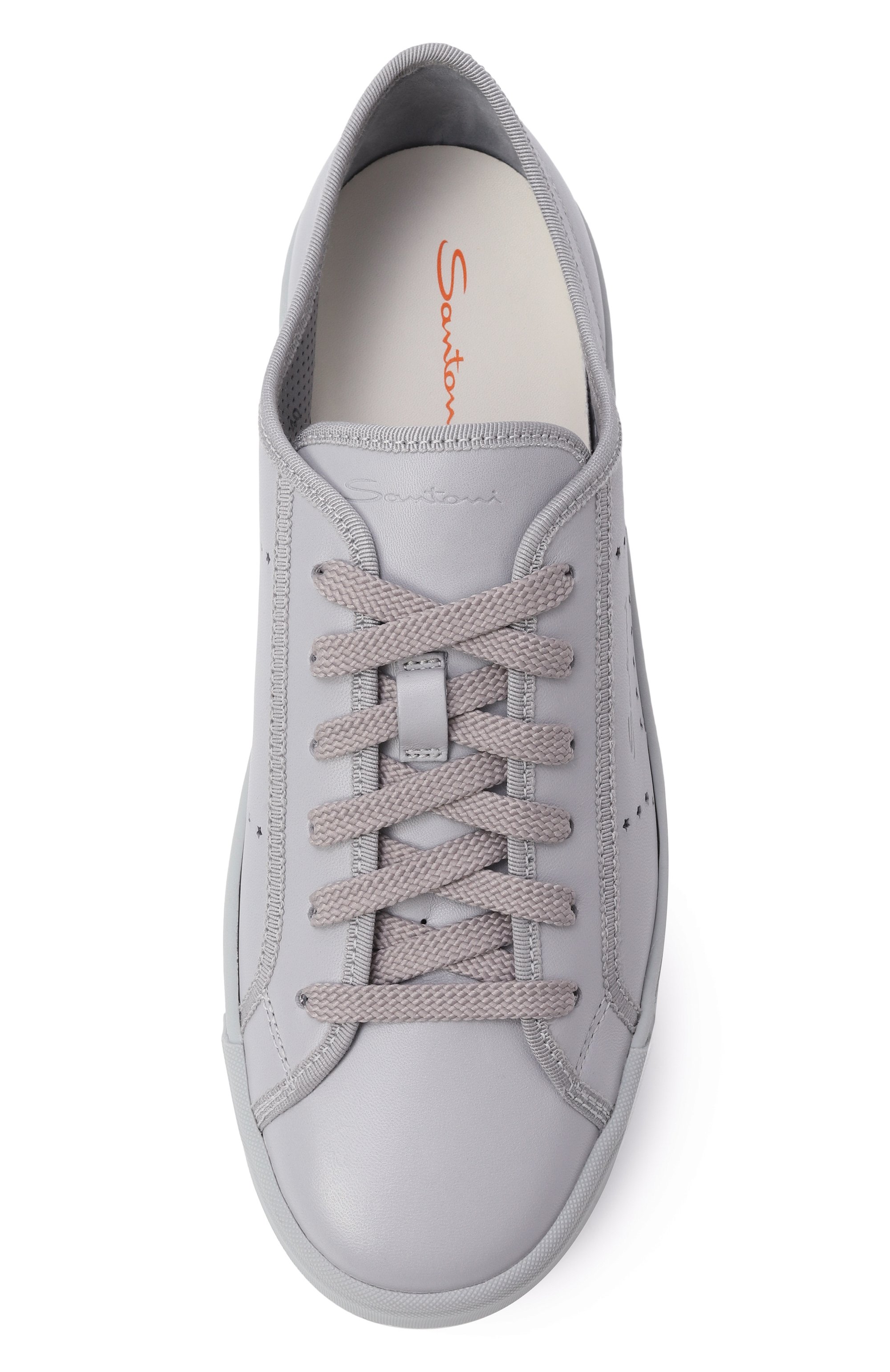 Кожаные кеды SANTONI, арт. WBGG61350AIATSFP, фото 6