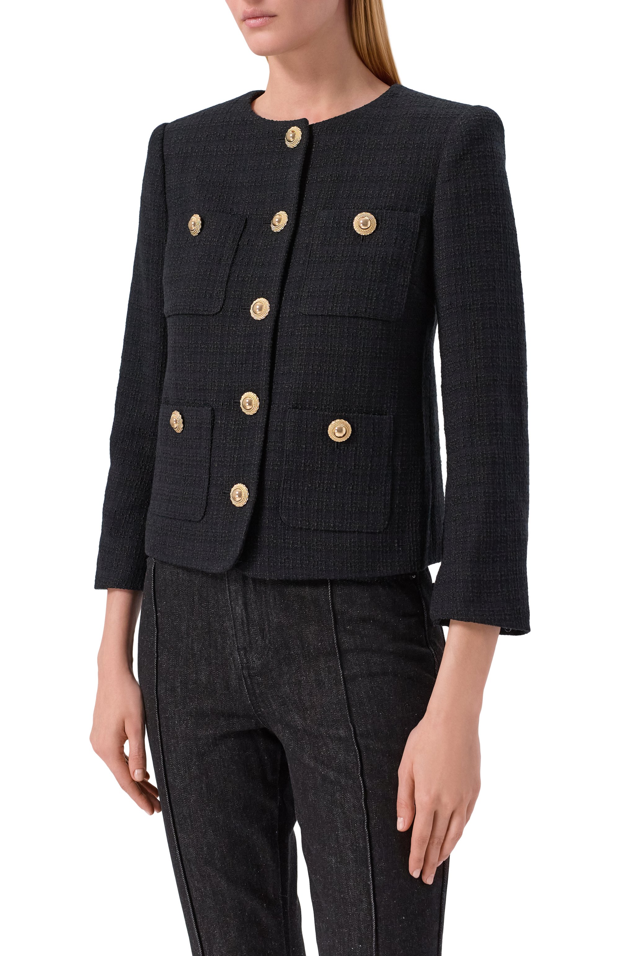 Твидовый жакет SELF-PORTRAIT, арт. AW25088JB, фото 6