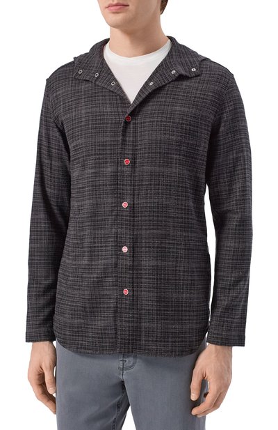 Рубашка из шерсти и шелка KITON, арт. UMCPETEK0617E16, фото 3