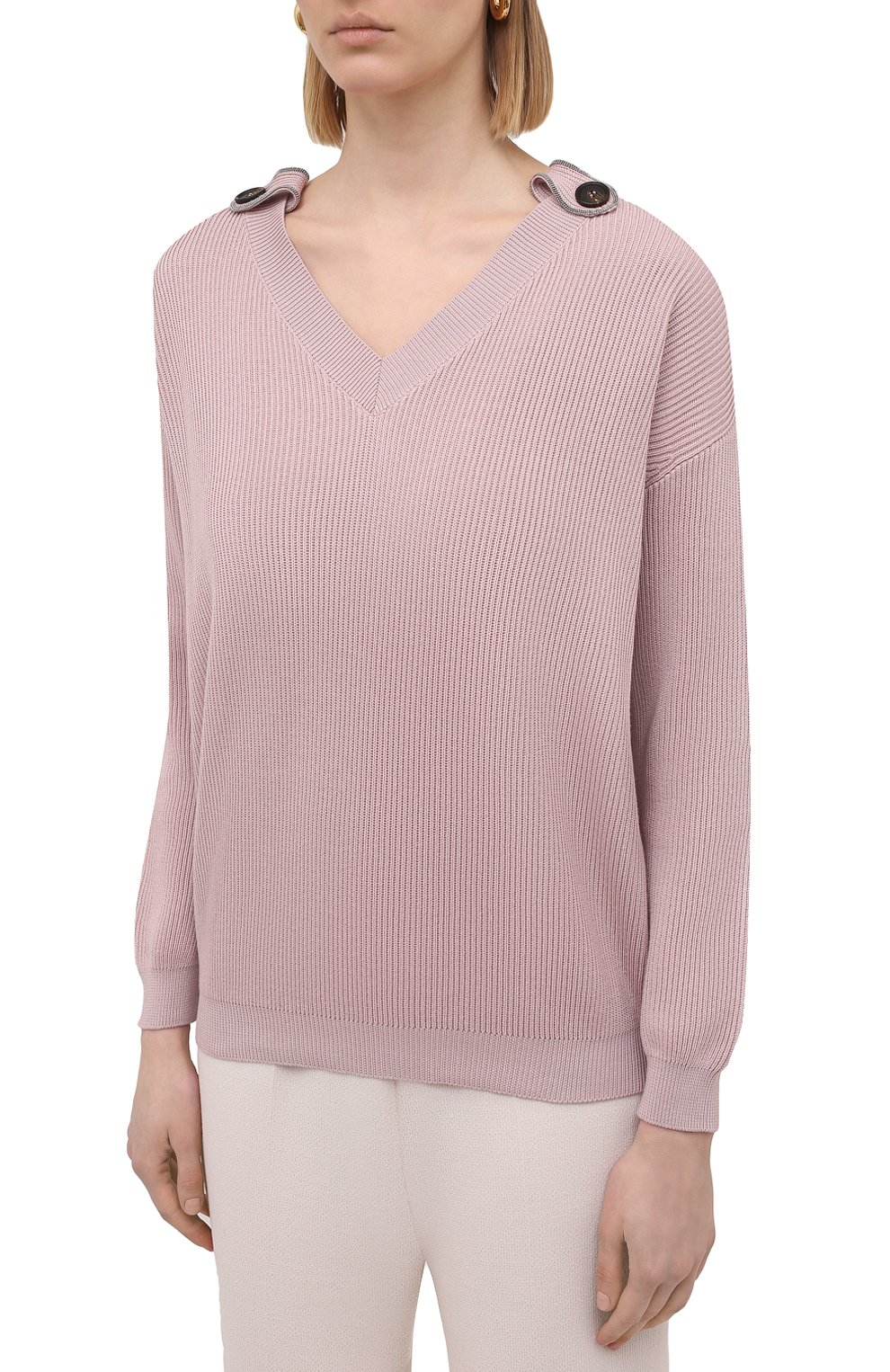 Хлопковый свитер BRUNELLO CUCINELLI, арт. M19198302, фото 3