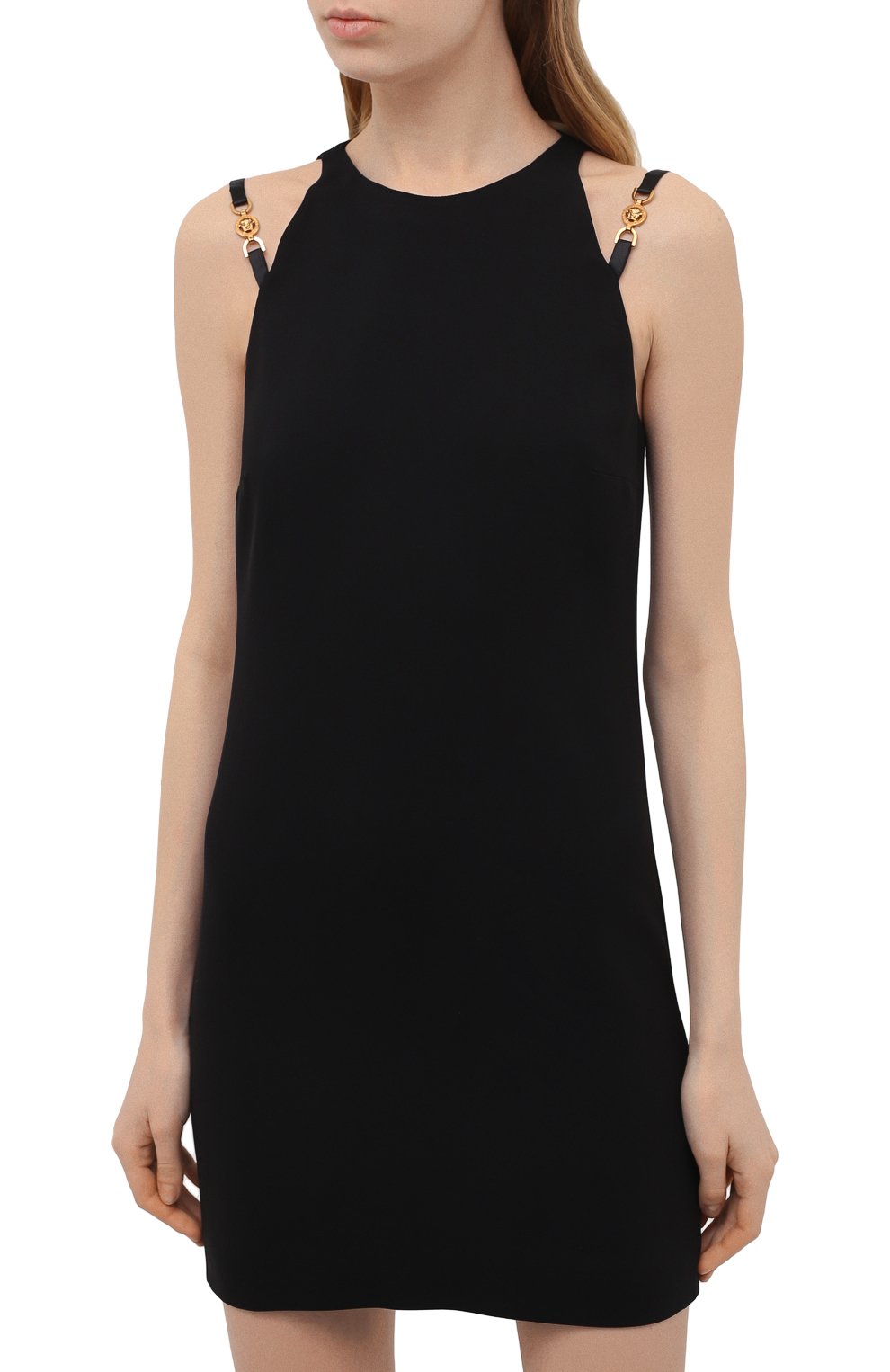 Платье из вискозы VERSACE черного цвета по цене 133000 руб., арт. A89133/A208429, фото 3 Платье из вискозы VERSACE, арт. A89133/A208429, фото 3