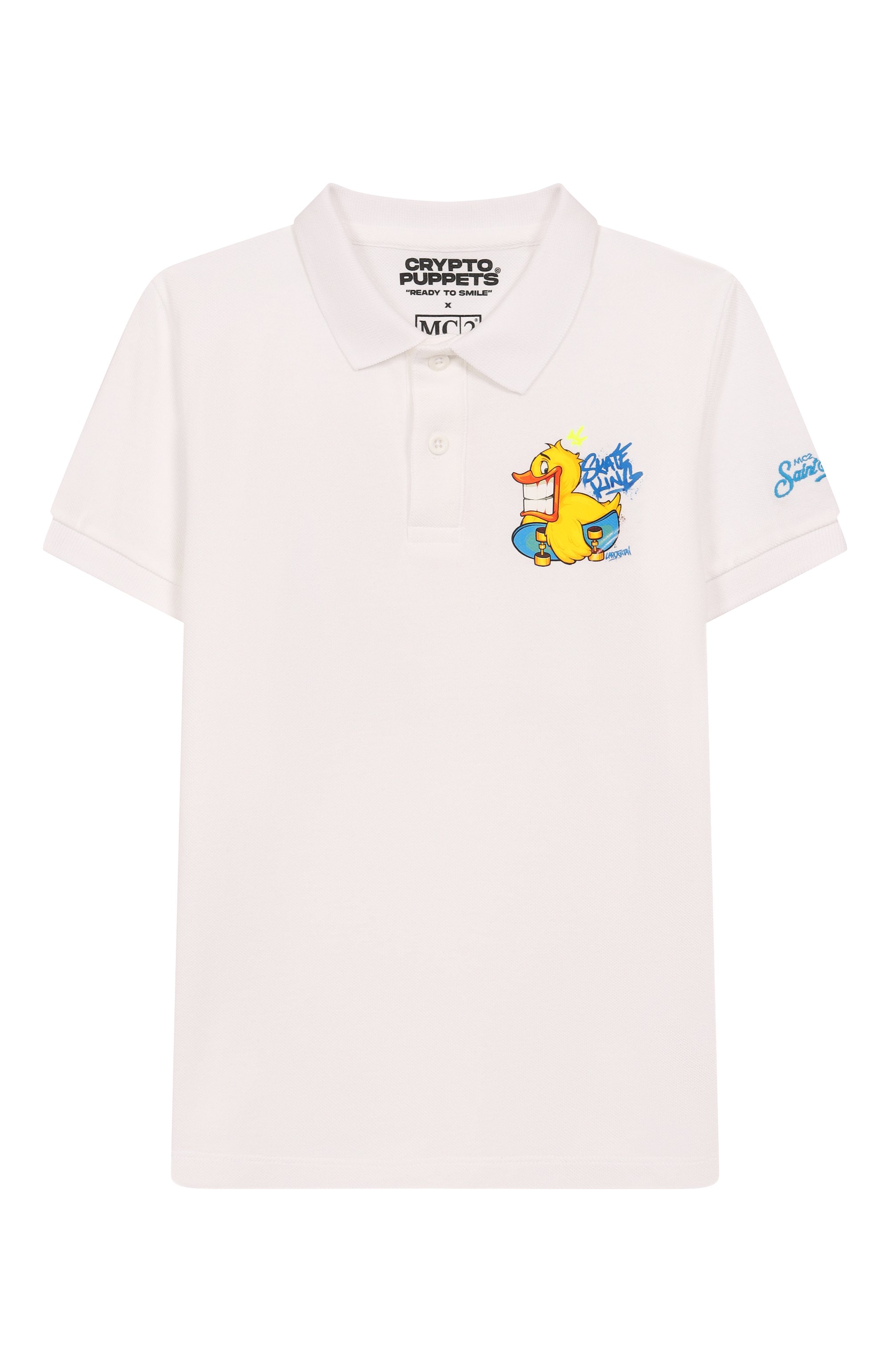 Хлопковое поло MC2 SAINT BARTH молочного цвета по цене 13150 руб., арт. BEVERLY HILLS JR/00996F, фото 1 Хлопковое поло MC2 SAINT BARTH, арт. BEVERLY HILLS JR/00996F, фото 1