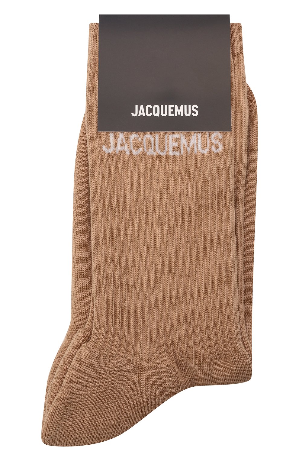 Хлопковые носки JACQUEMUS коричневого цвета по цене 3340 руб., арт. 211AC09/500880, фото 1 Хлопковые носки JACQUEMUS, арт. 211AC09/500880, фото 1