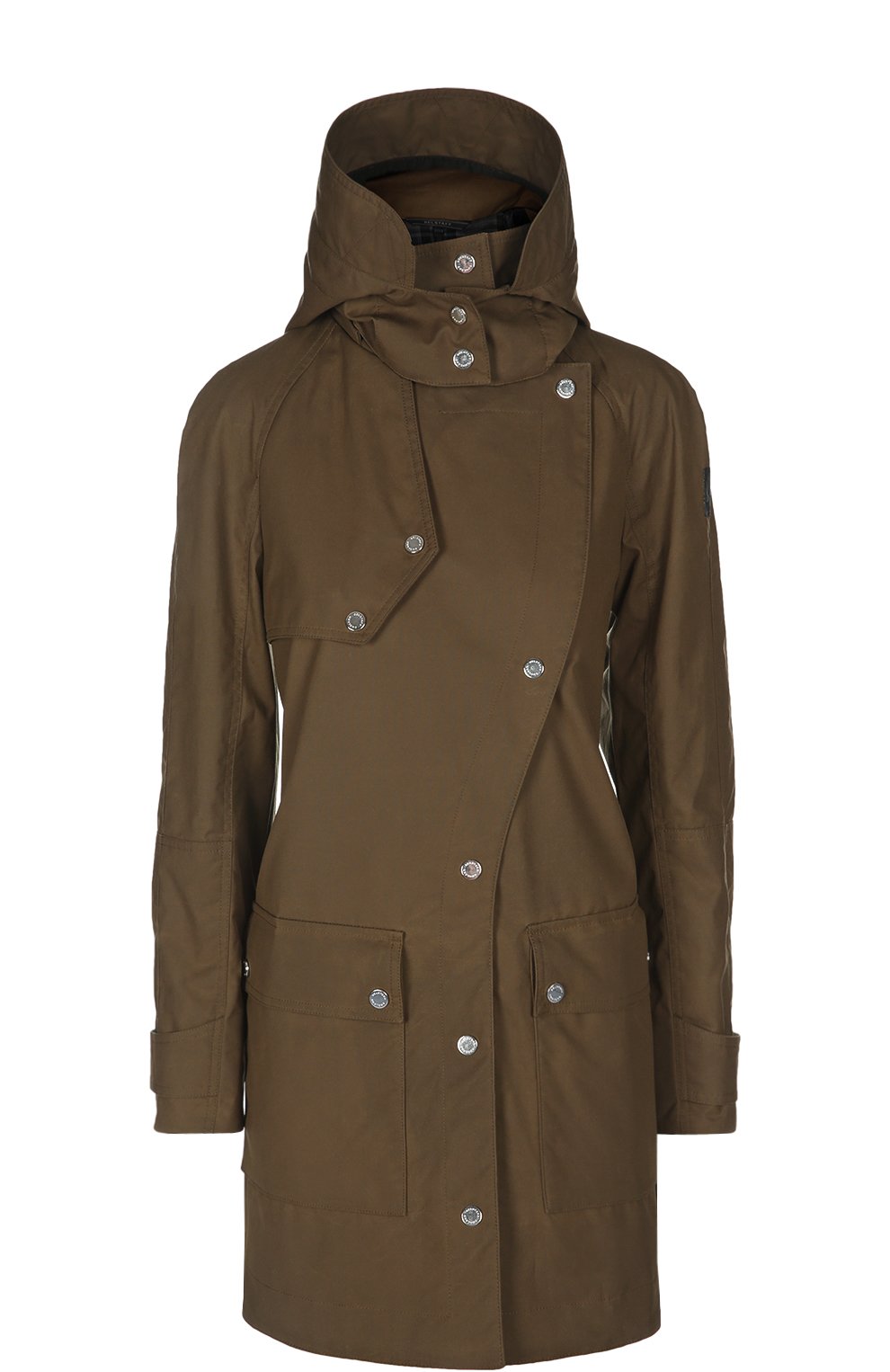 Асимметричная парка с капюшоном BELSTAFF хаки цвета по цене 58500 руб., арт. 72030074, фото 1 Асимметричная парка с капюшоном BELSTAFF, арт. 72030074, фото 1