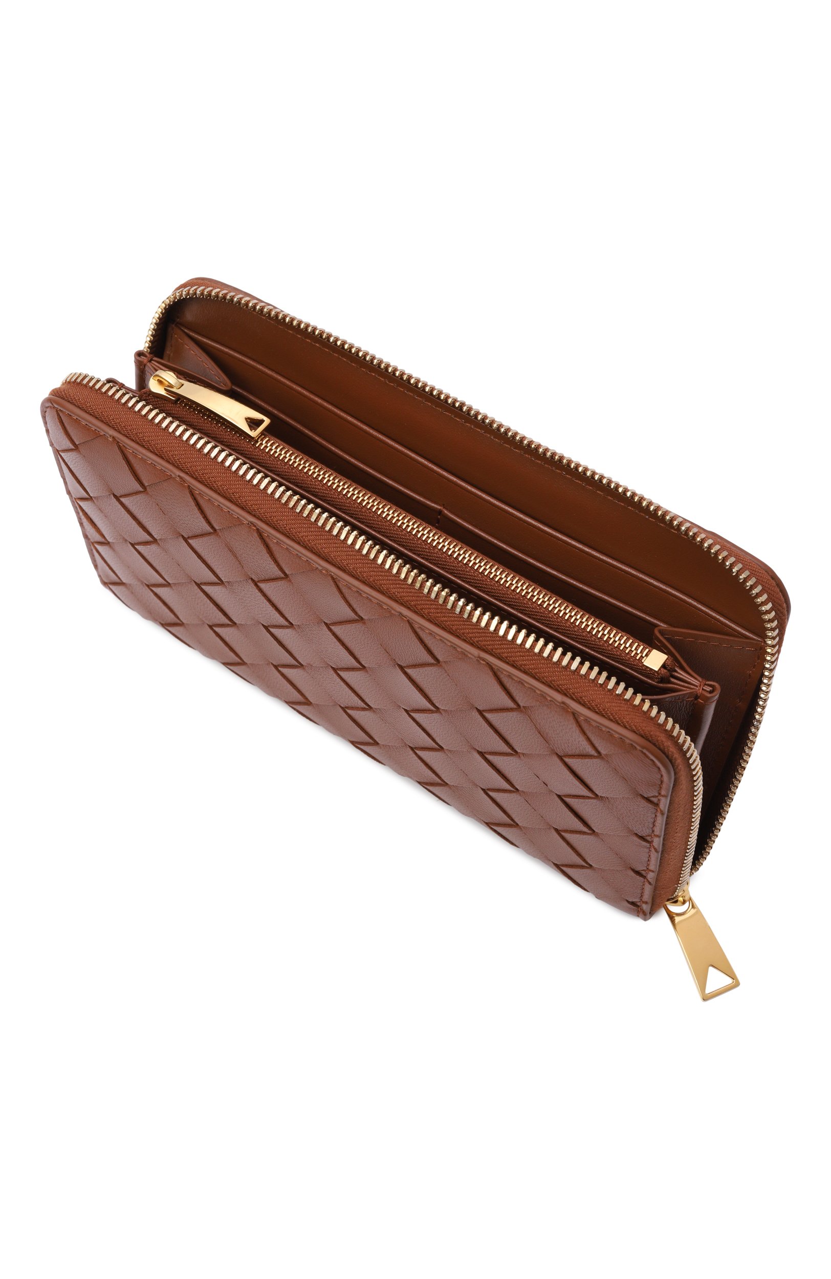 Кожаное портмоне BOTTEGA VENETA темно-коричневого цвета по цене 117500 руб., арт. 814674/VCPP2, фото 3 Кожаное портмоне BOTTEGA VENETA, арт. 814674/VCPP2, фото 3