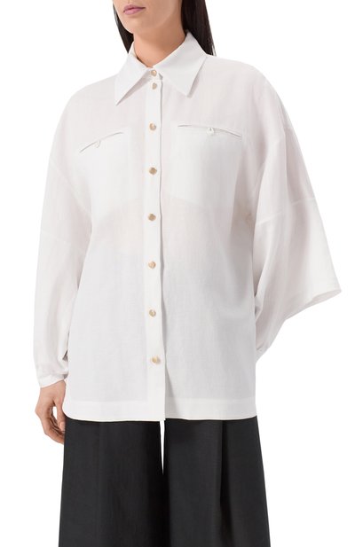 Рубашка из вискозы и льна FREEAGE, арт. WS25.BL016.2070.100, фото 3