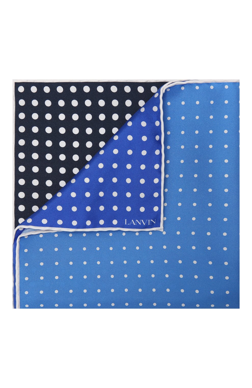 Шелковый платок LANVIN темно-синего цвета по цене 9435 руб., арт. 3806/HANDKERCHIEF, фото 1 Шелковый платок LANVIN, арт. 3806/HANDKERCHIEF, фото 1
