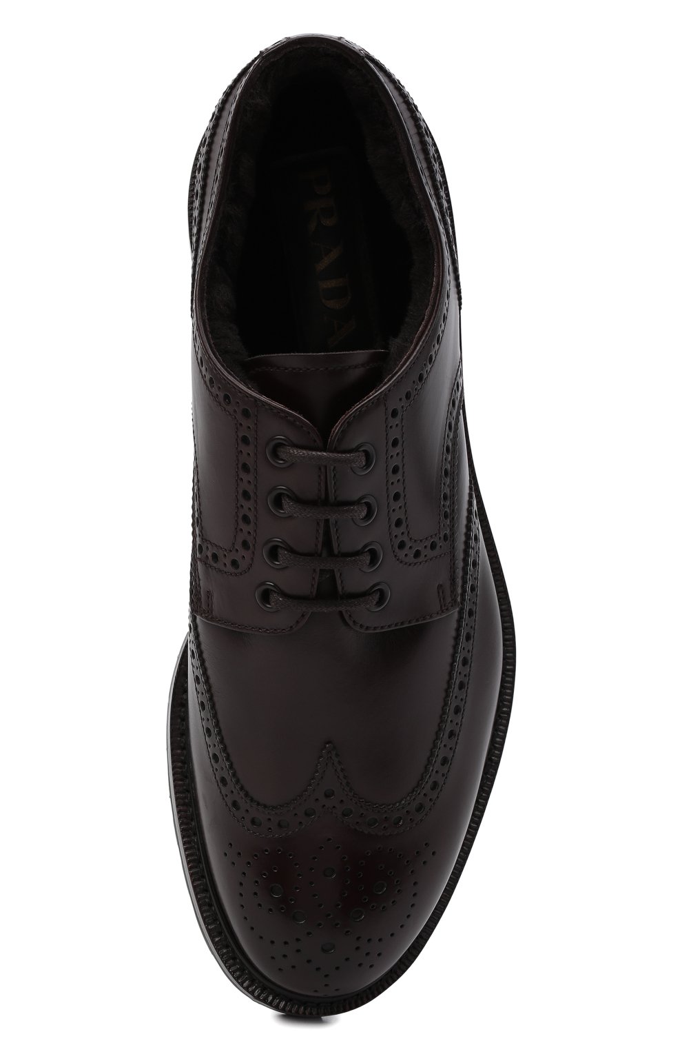Кожаные дерби PRADA, арт. 2EF052-3F98-F0DFH-A000, фото 6