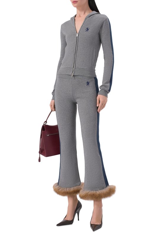 Хлопковые брюки Balenciaga 861376/TTVH3 Серый  861376/TTVH3 Фото 2