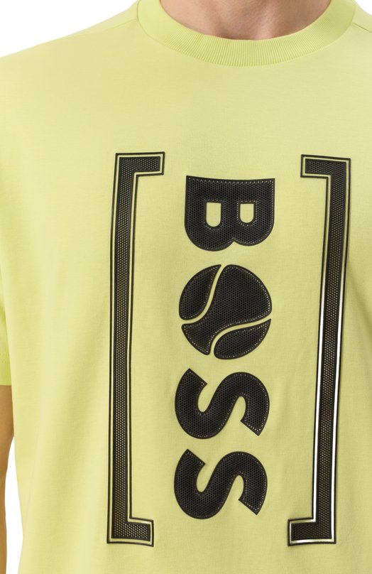 Хлопковая футболка BOSS Green 50543905 Зелёный  50543905 Фото 5