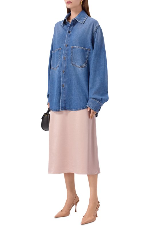 Атласная юбка Weekend Max Mara ANGEL0 Розовый  ANGEL0 Фото 2